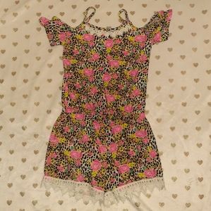 10/$40 Real Love Leopard Print Romper
